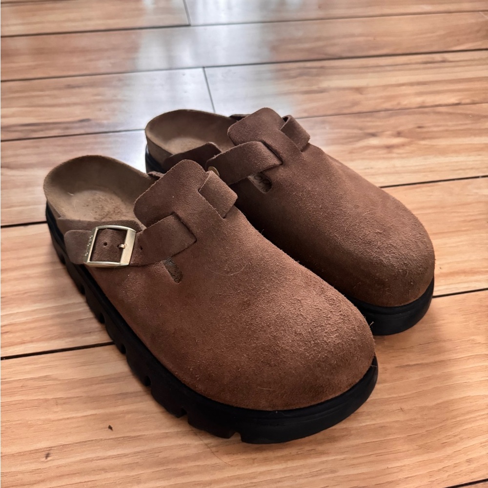 Birkenstock Boston Chunky Suede Leather Spring Collection NWOT